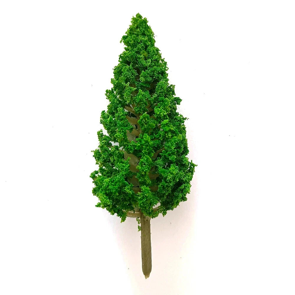10Pcs 2.67" Pine Tree Model Scenery for Train Railroad Landscape