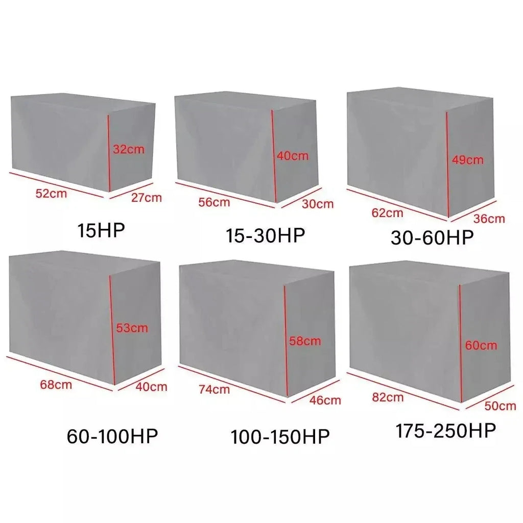 Outboard Motor Engine Cover for Universal (30-60 HP) Silver Trailerable