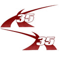 MasterCraft Boat Decals 7501565 - 2013 X35 Stickers (set of 2)