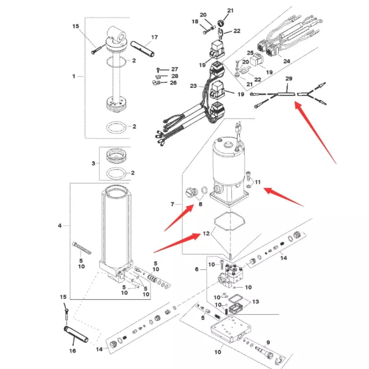 Screw Kit Plug Assy-Reservo for Mercury Outboard (22-813435, 8134351, 809876A1)