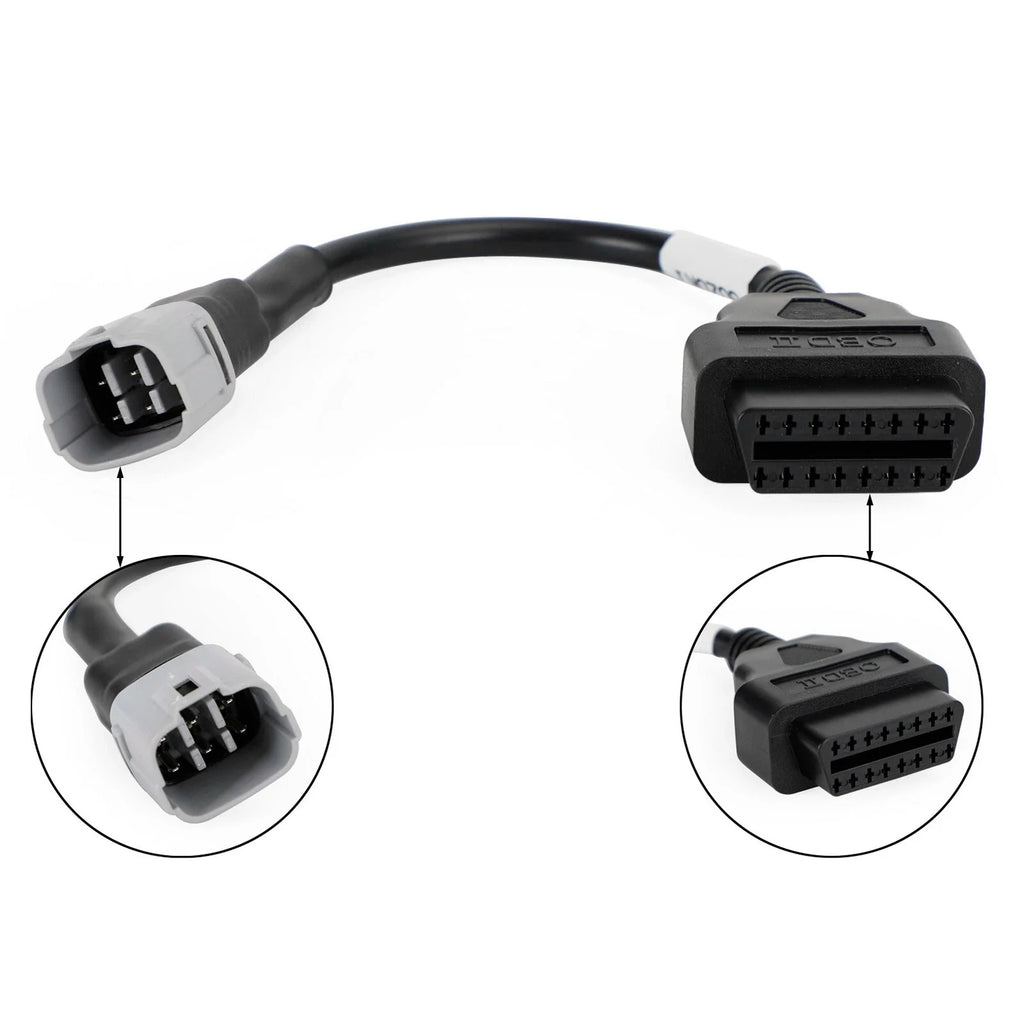 OBD2 6 Pin Diagnostic Plug Adapter for Suzuki Motorcycle Scooter ATV (T9)