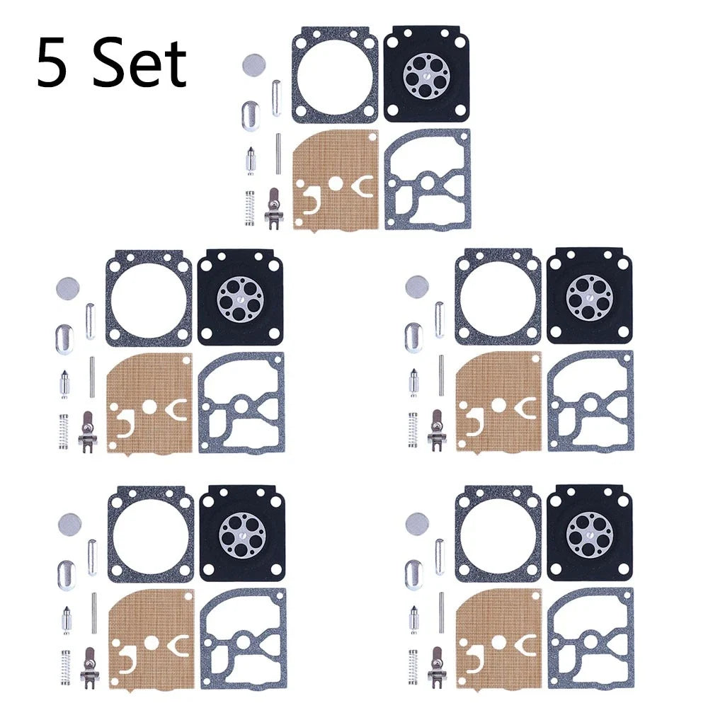 Set of 5 Carburetor Repair Kits for Stihl 017 018 MS180 MS170 Zama RB-77 RB-66