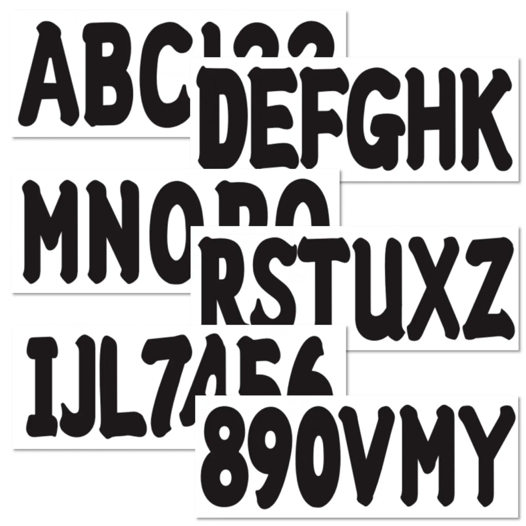 Boat Registration Number Decal Sticker