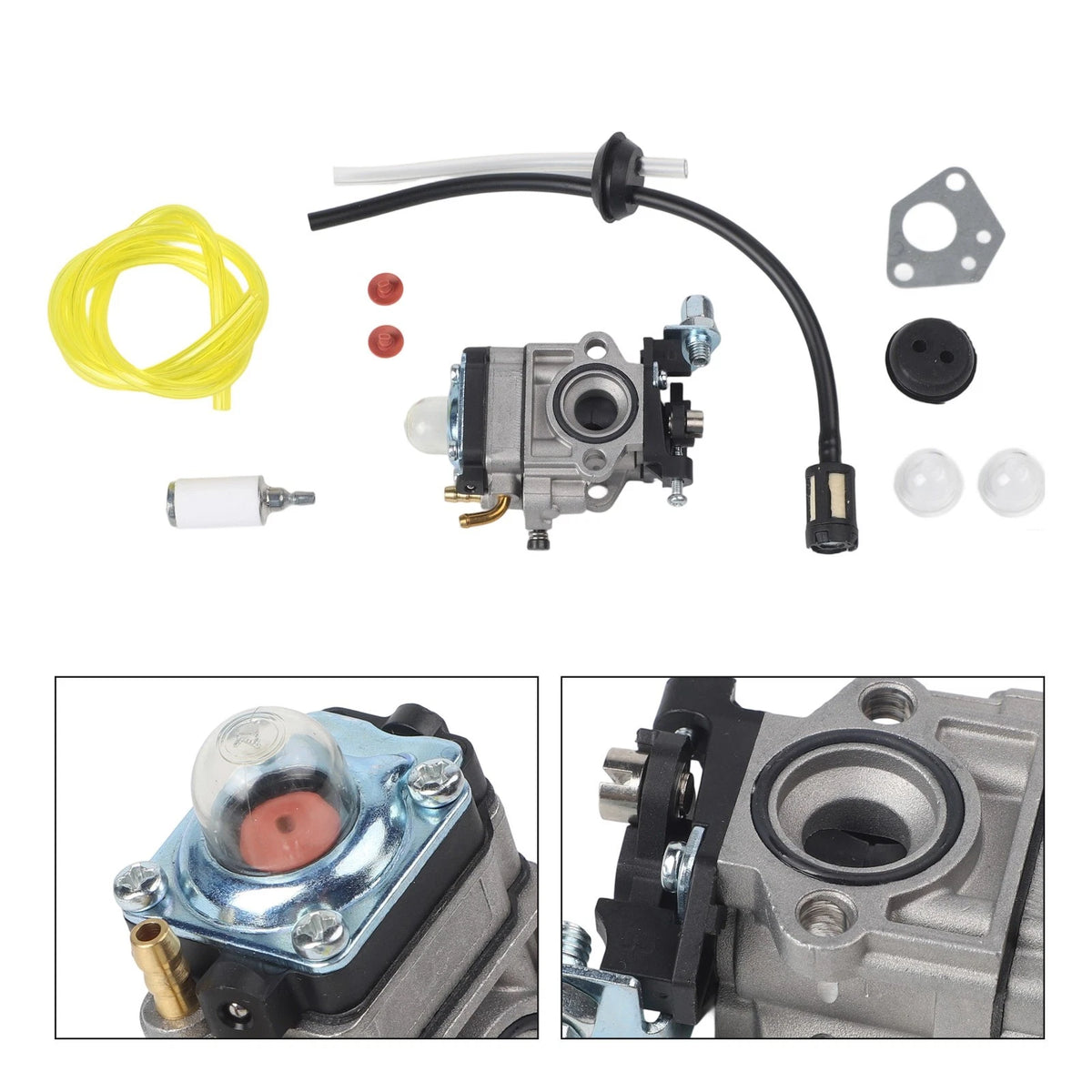 Complete Carburetor Set for 22cc 26cc 33cc 34cc 36cc Lawn Mowers All Components