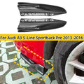 Rear Side Splitter Spats for Audi A3 S-Line S3 Sportback (2013–2016)