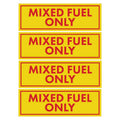 Mixed Fuel Only Vinyl Decal Sticker Label Weatherproof 2 x 6