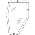 A-3A751-70770 LH Tinted Door Glass - Fits Kubota