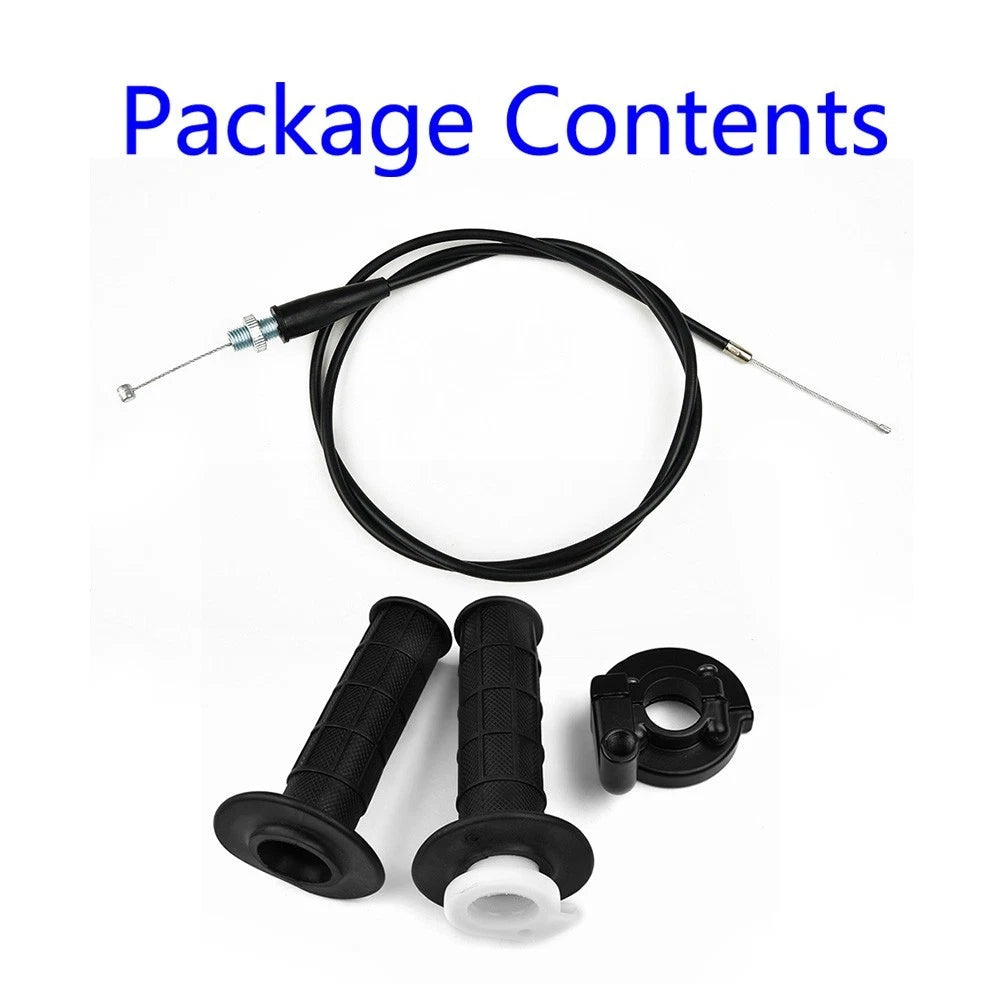 7/8inch Throttle Cable Handle Grip Assembly Black Motorcycle Useful
