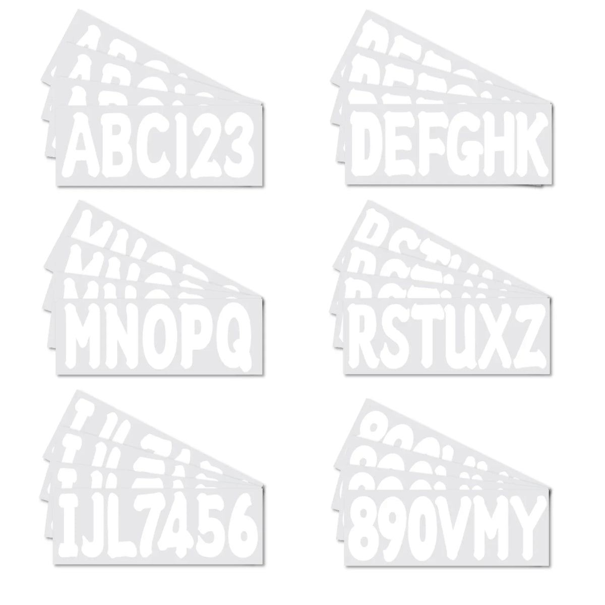 Boat Registration Sticker Decals A-Z & 0-9 Numbers
