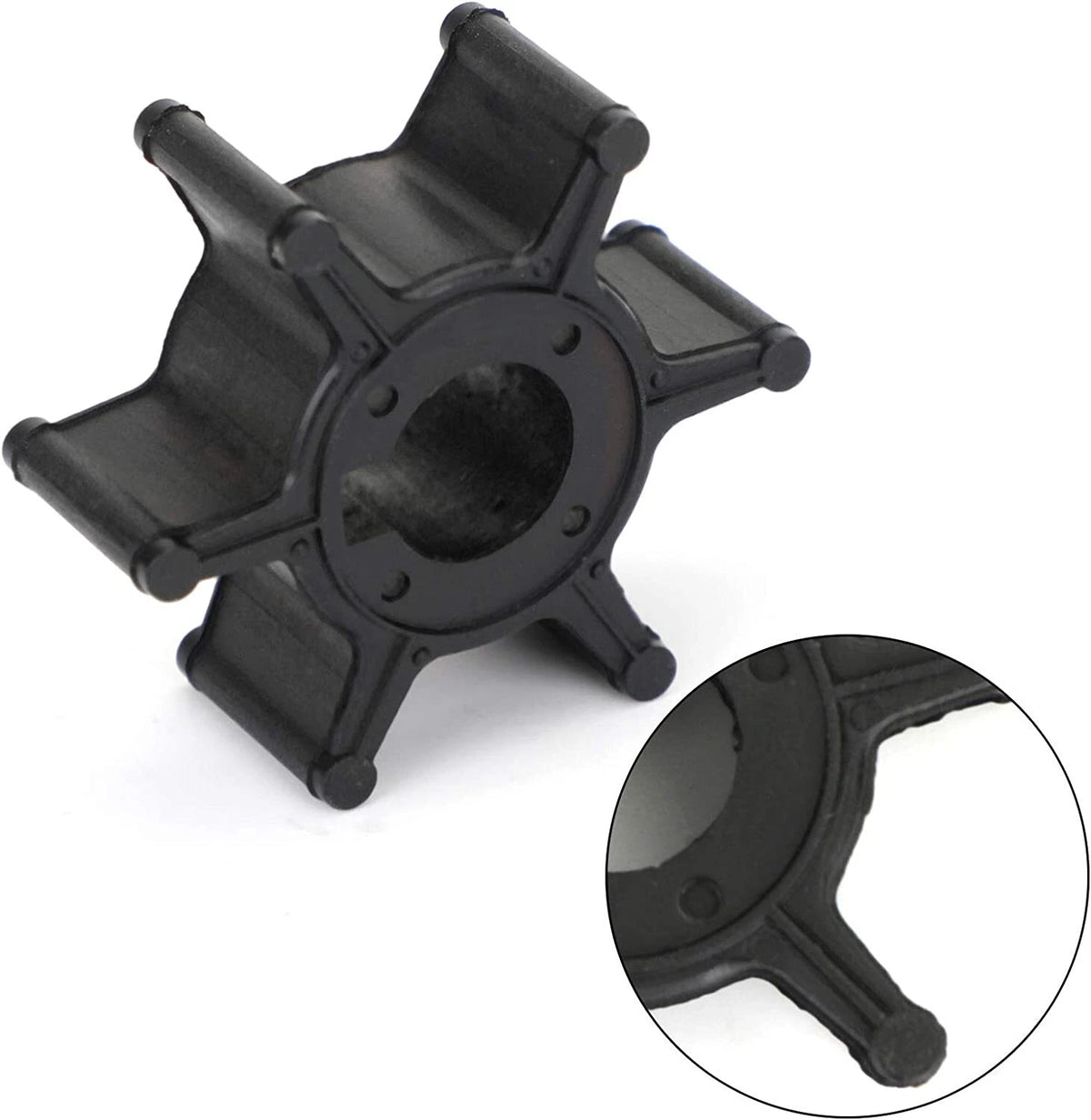 Water Pump Impeller with Pin for Yamaha 2.5HP 4 Stroke Outboard 6L5-44352-00