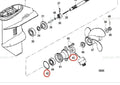 Lower Unit Oil Seal & O-ring Set for Mercury 8/9.9HP Outboard (N/A)