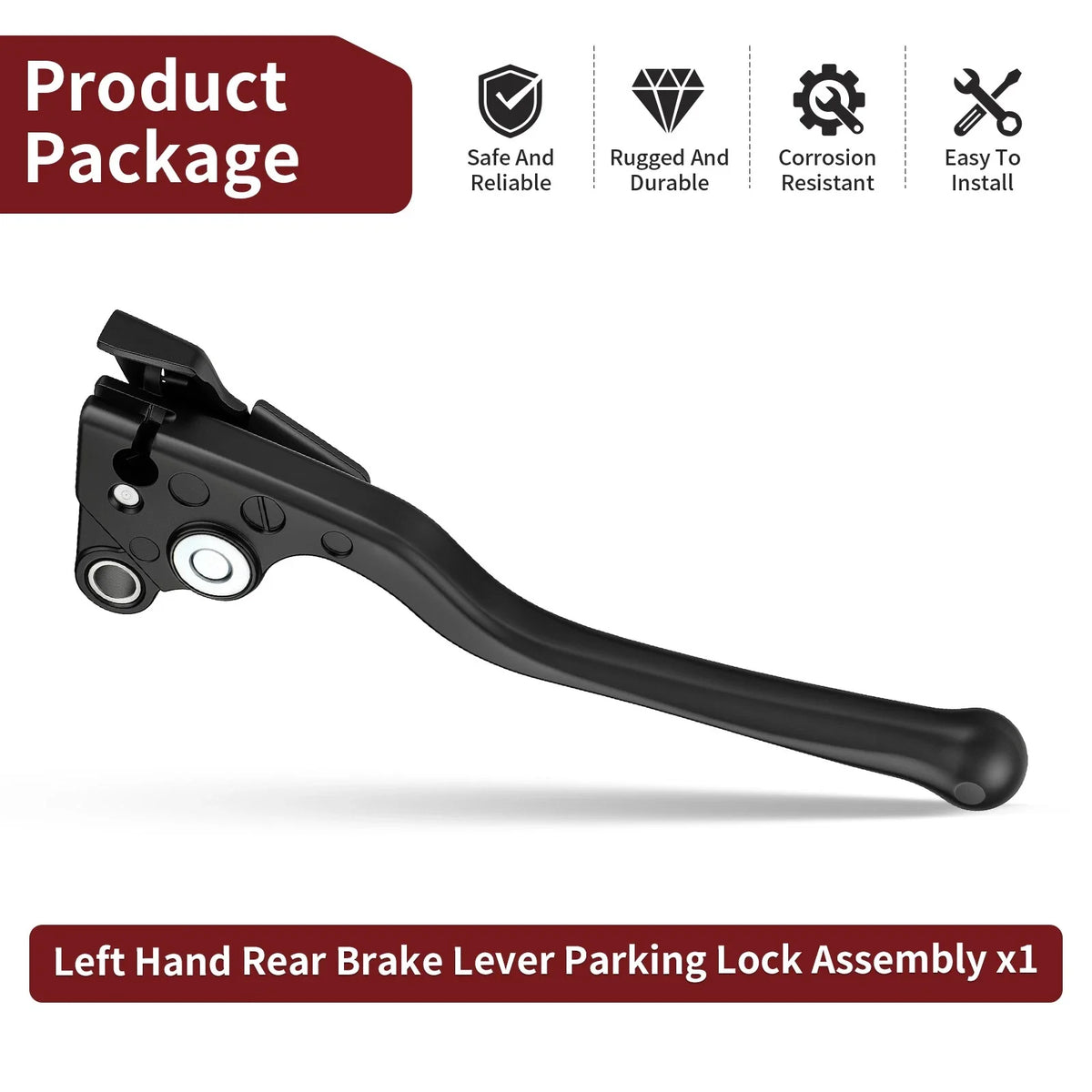 Left Hand Rear Brake Lever Parking Lock Assembly for Honda FourTrax 300 (1988–2000)