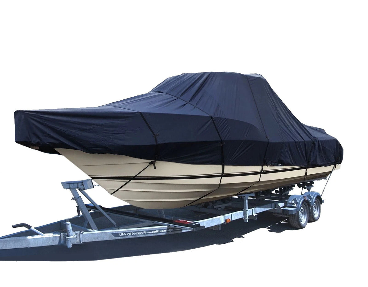 Boston Whaler 285 Conquest Pilothouse Walk Around T-Top Hard-Top Boat Cover Navy