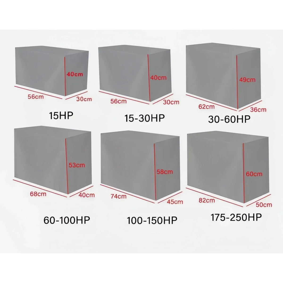 Heavy Duty Waterproof Boat Cover for Johnson 100-150 HP Outboard (N/A)