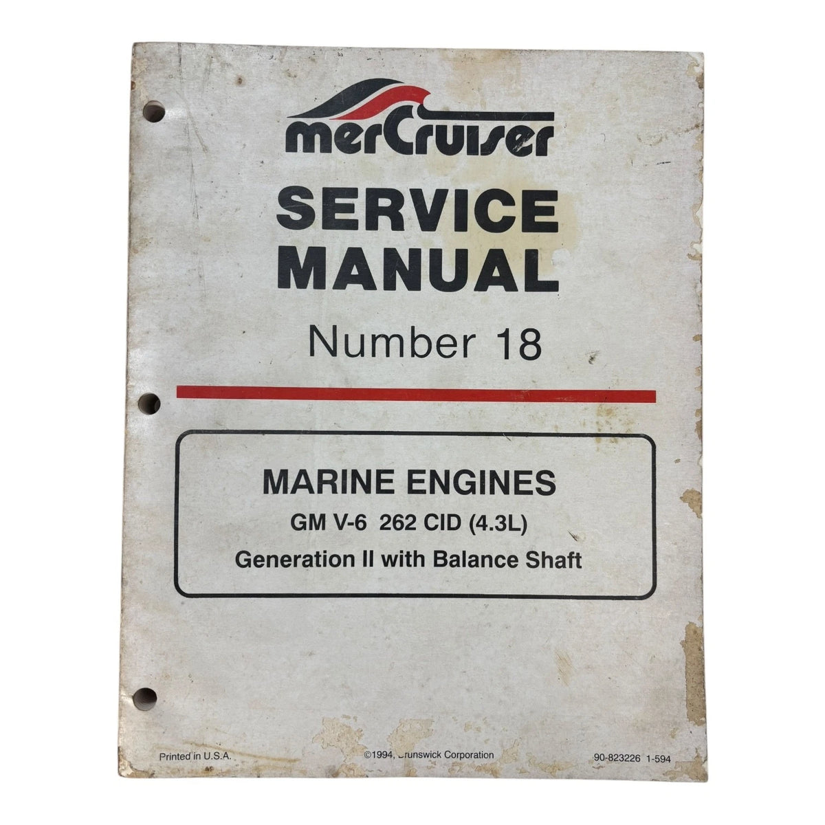 MerCruiser 90-823226, GM V6 262 CID Gen 2 with Balance Shift Service Manual #18