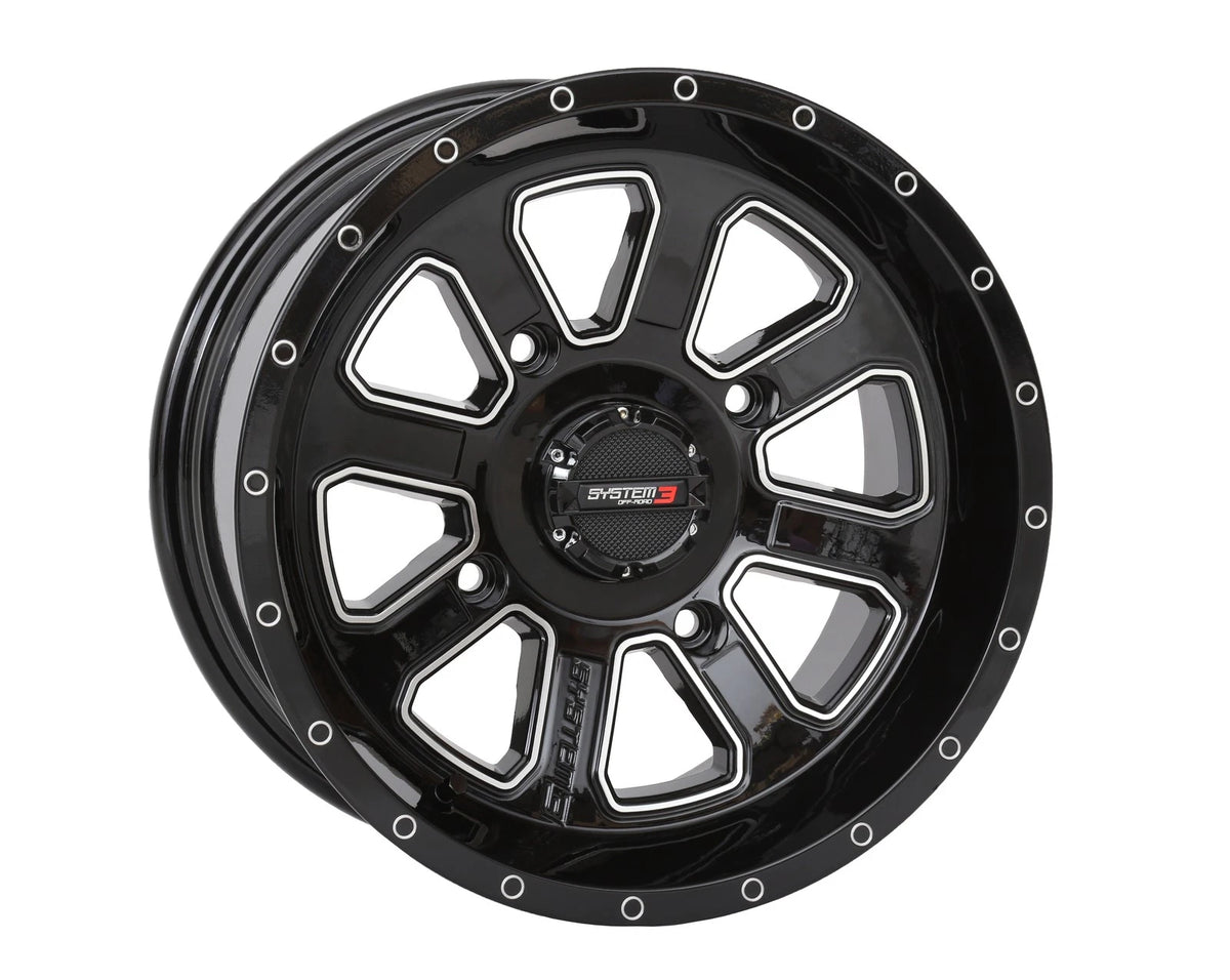 System 3 St4 Wheel 14x7 4+3 +10mm Beadlock Fits Polaris RZR 900 & XP 1000