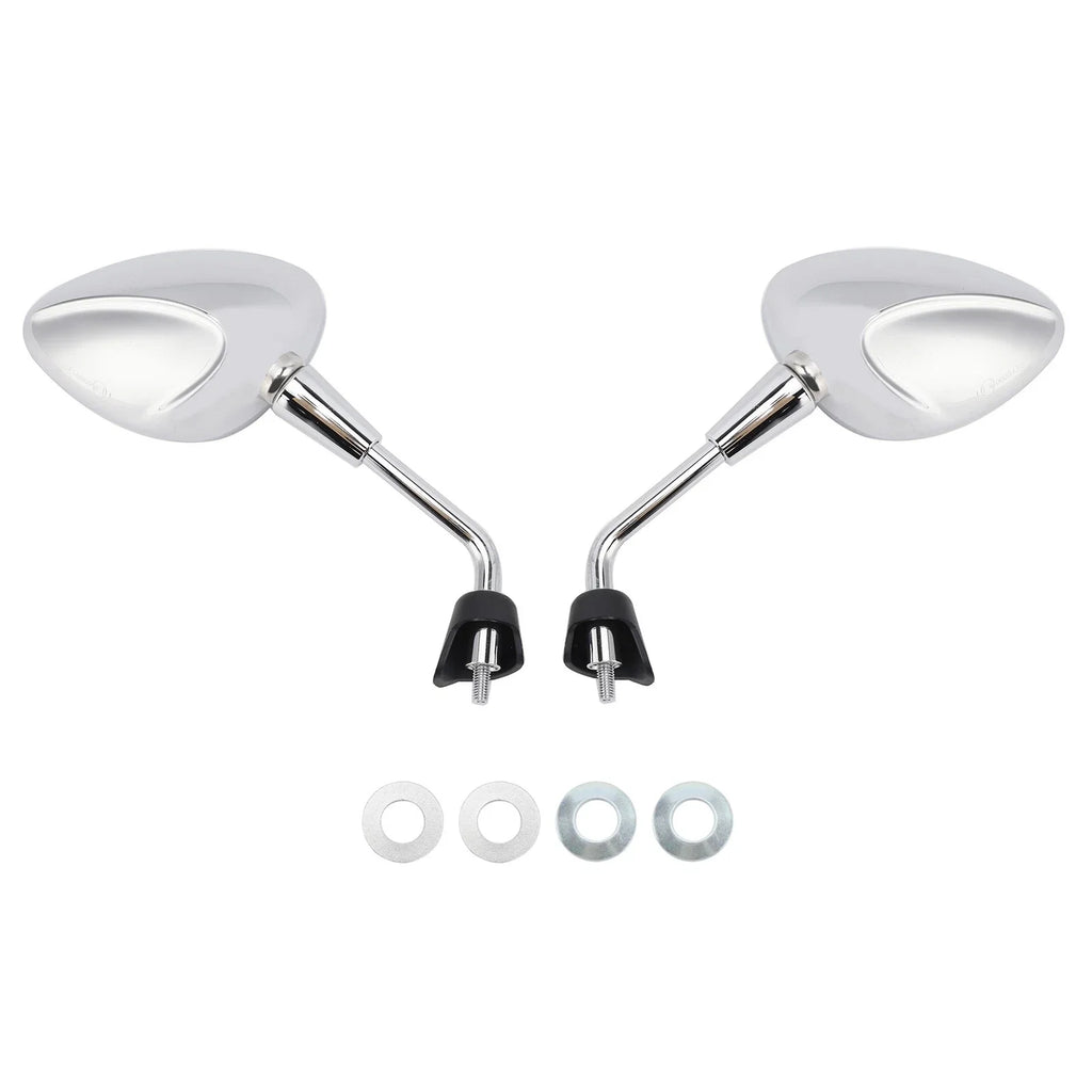 Pair Shorty Mirrors Chrome for Vespa Sprint 50-150, Primavera 50-125, GTS 125-300