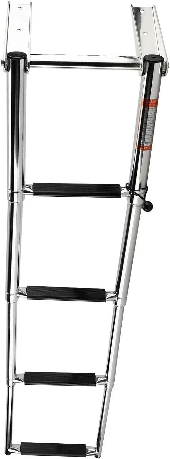 4 Steps Stainless Steel Telescoping Folding Boat Ladder