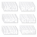 Custom Boat Registration Numbers Decal Sticker 4 Sets of A-Z 4 Sets of 0-9 White
