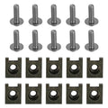 10x Aluminum M6x20mm Screen Bolts & Spring C Clips for Honda (T)
