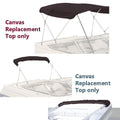 BIMINI TOP BOAT COVER CANVAS FABRIC BLACK with BOOT FITS 3 BOW 72"L 36"H 67"-72"W