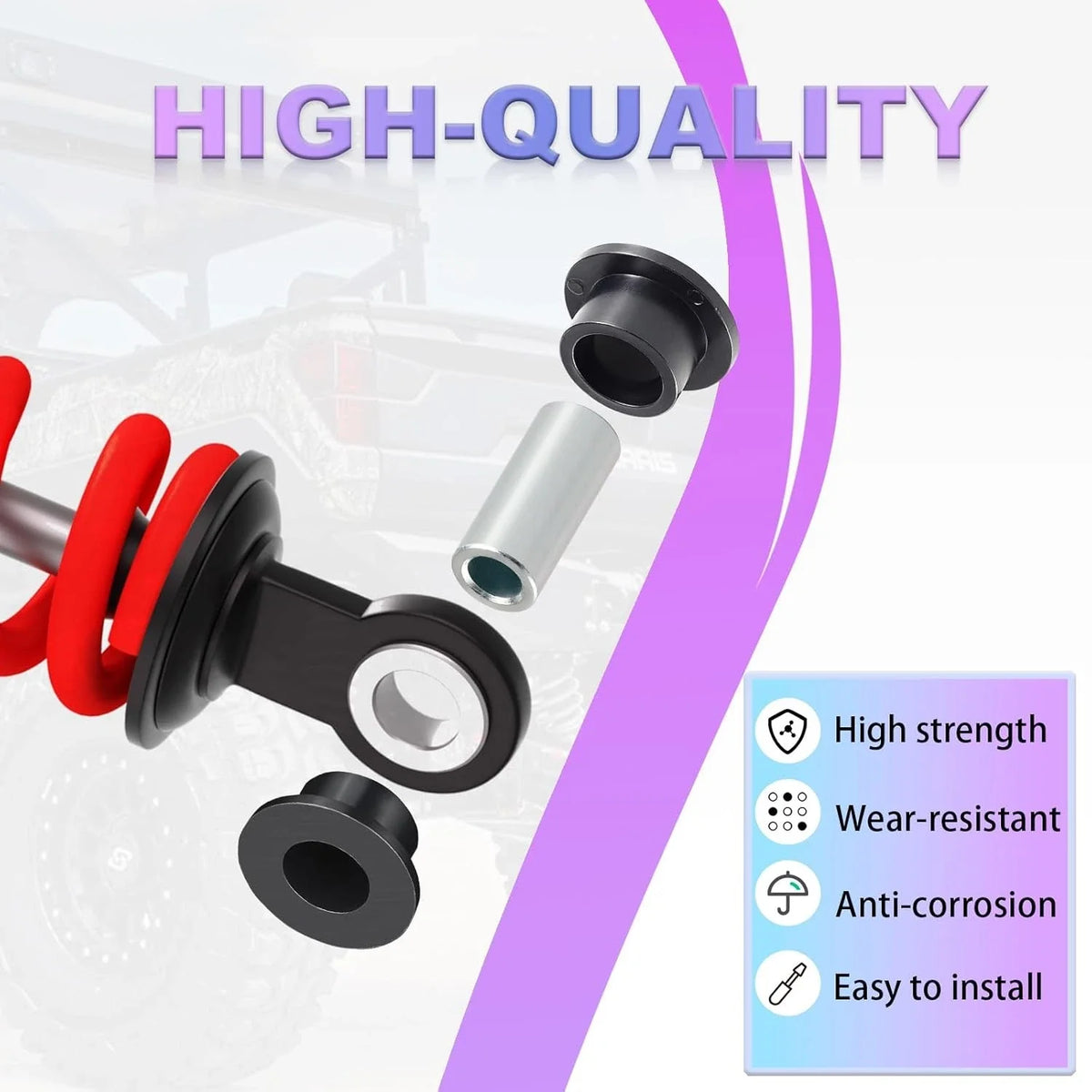 Shock Absorber Bushings for Polaris Ranger 500 570 700 800 900 1000 (2006–2023)