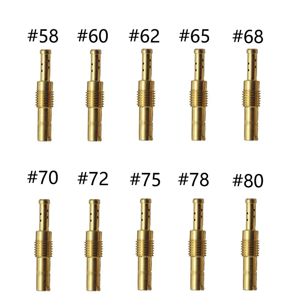 Set of 10 Carburetor Slow Jets Pilot Jet Kit for PWM Carb N424-21 M60.75mm