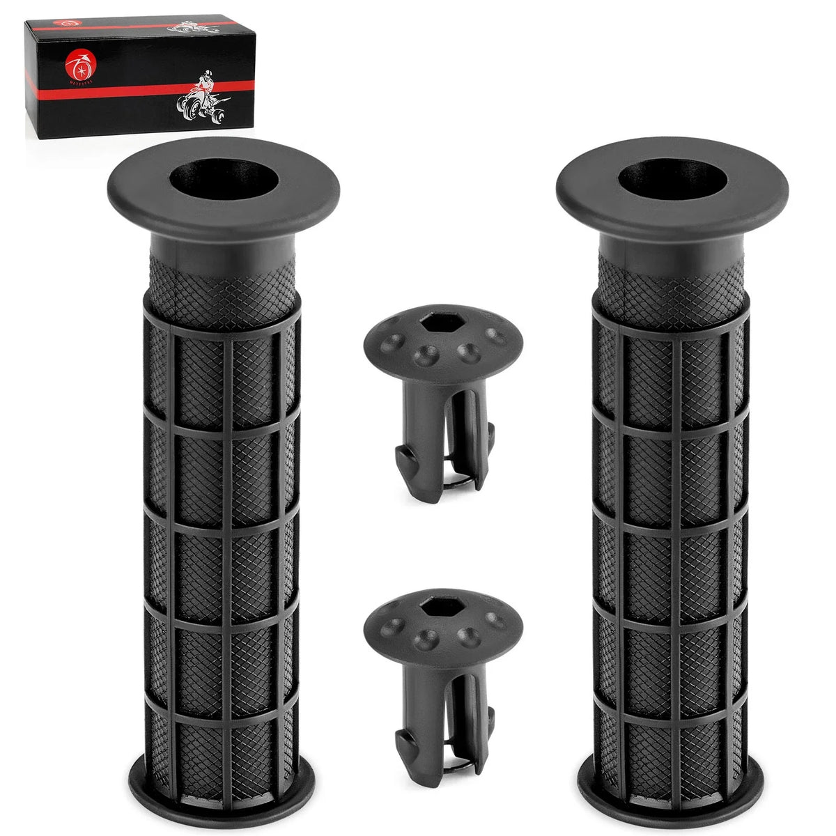 2X Handlebar Grips w/ End Guard for Honda TRX250X (2009–2024)