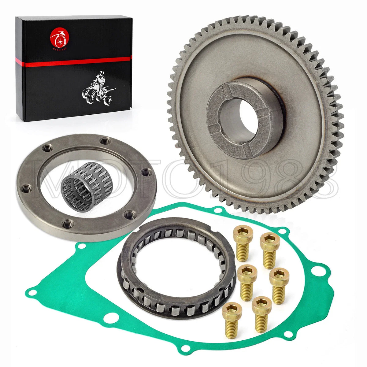Starter Clutch One Way Bearing Gear Idler Kit for Yamaha Kodiak 400 (1993–1999)