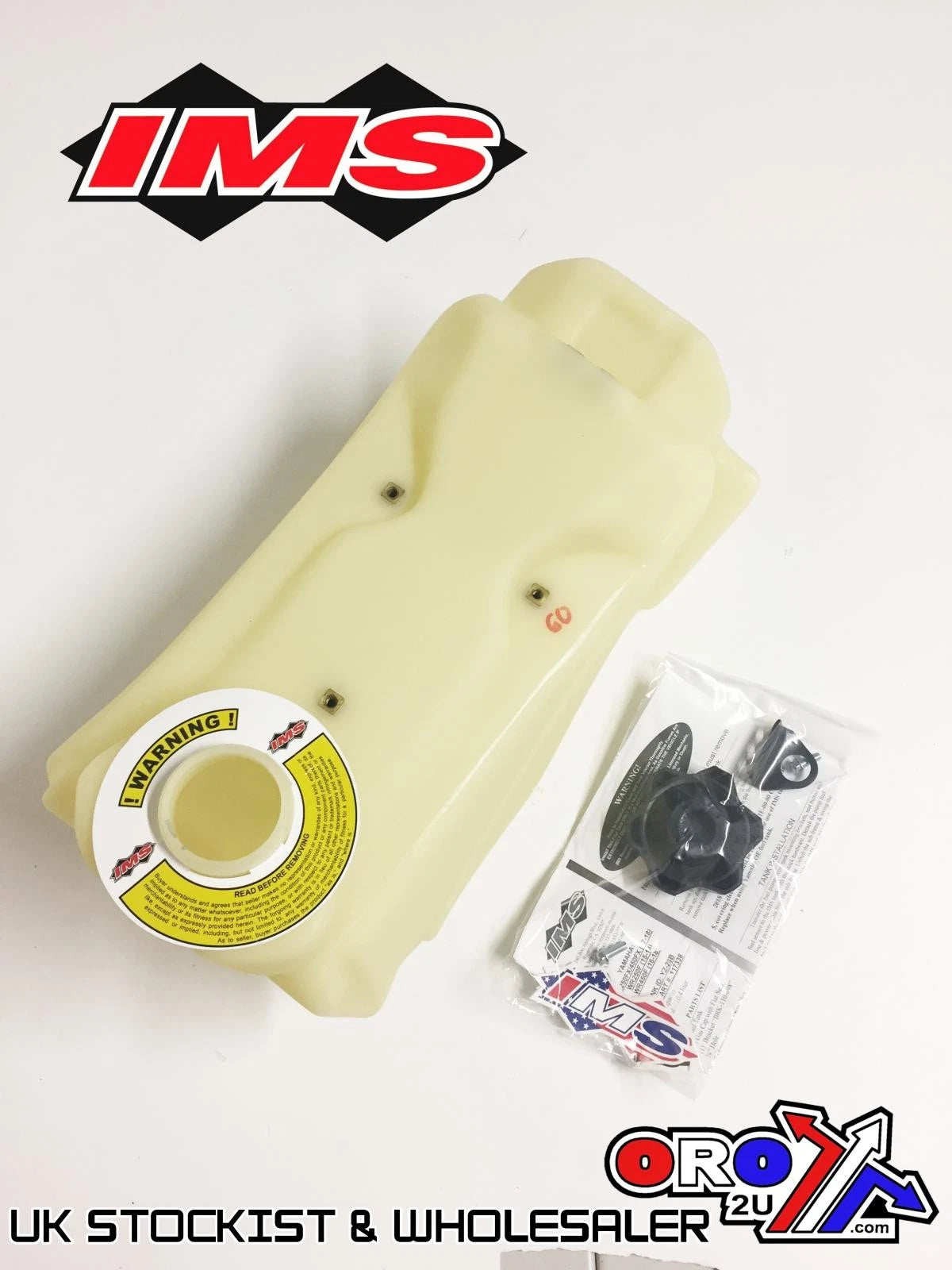 IMS Natural 2.5 Gal Fuel Tank+Screw Cap Yamaha YZ250FX 2017-2019