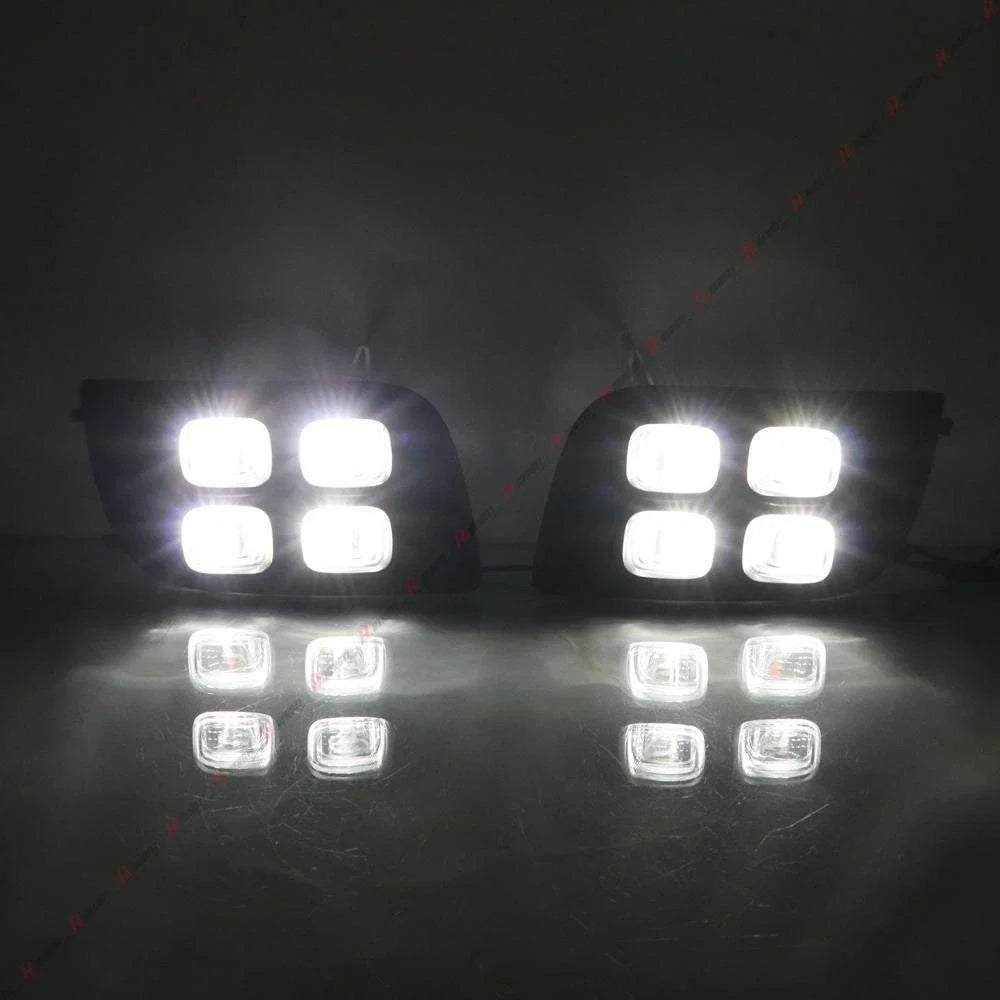 4X LED Fog Lamps for Toyota Sequoia (2007–2017) DRL with Blinker