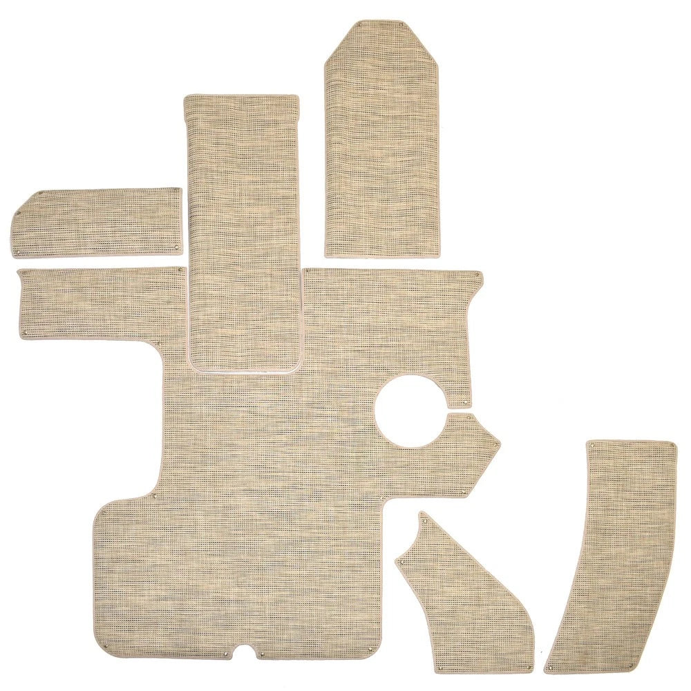 Cobalt Boat Non-Skid Deck Mats 144627 - Beige Woven Vinyl (set of 6)
