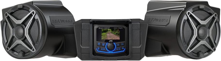 SSV Works 2 Speaker Kit with JVC Media Receiver & Amplifier for ATV/UTV