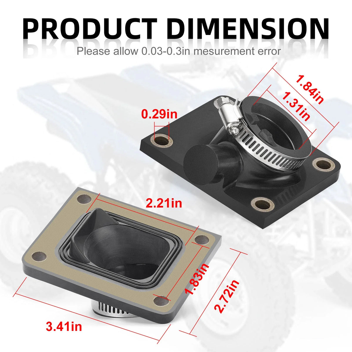 Intake Manifold Boot for Yamaha Blaster YFS200 (1988–2006) 2XJ-13565-00-00