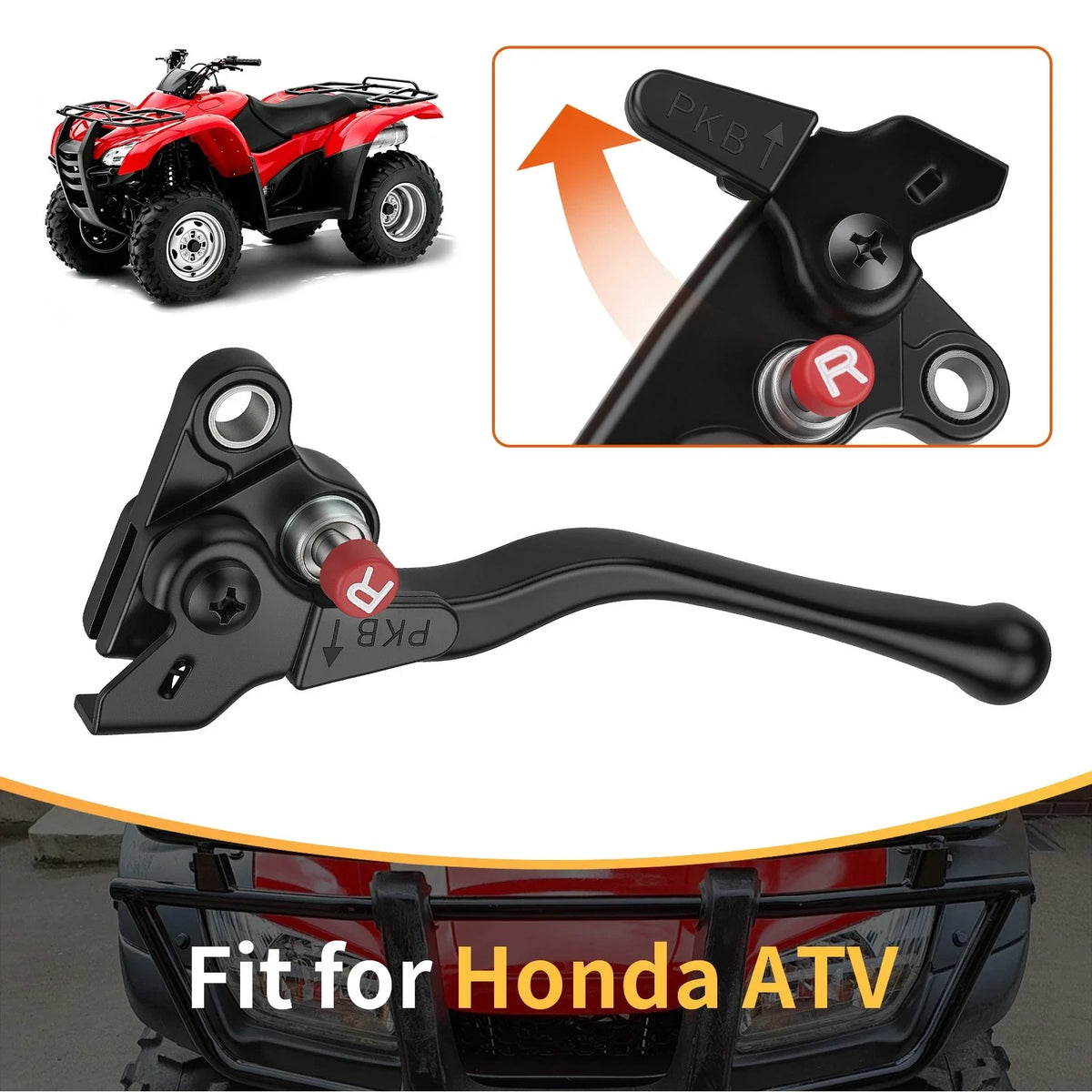 Left Hand Rear Brake Lever Parking Lock Assembly for Honda FourTrax 300 (1988–2000)