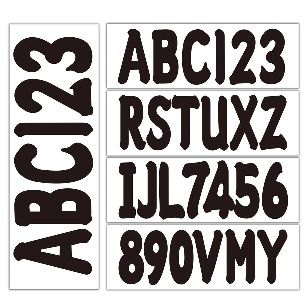 Set of 4 Boat Hull Identification Registration Kits A-Z & 0-9 for Marine Vehicle