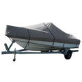Deluxe V-Hull Cuddy Cabin Cruiser Trailerable Boat Cover Fits 21'-22.5'L Grey