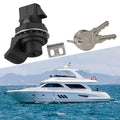Sturdy Black Locking Latch for Marine Radio Boxes and Tool Applications