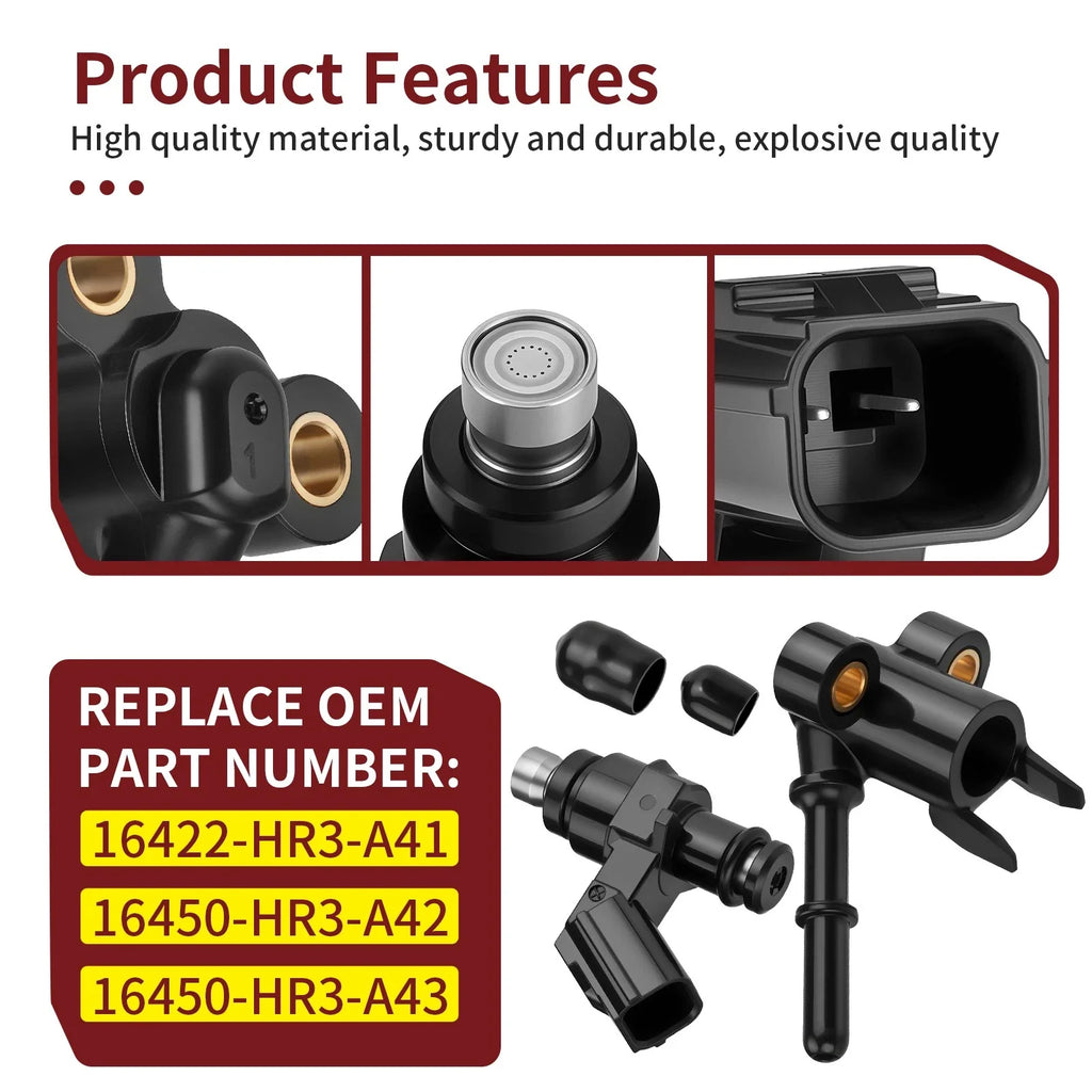 Fuel Injector + Joint Cap for Honda Foreman 500 TRX500FE1/FE2/FM1/FM2 (2014–2019)