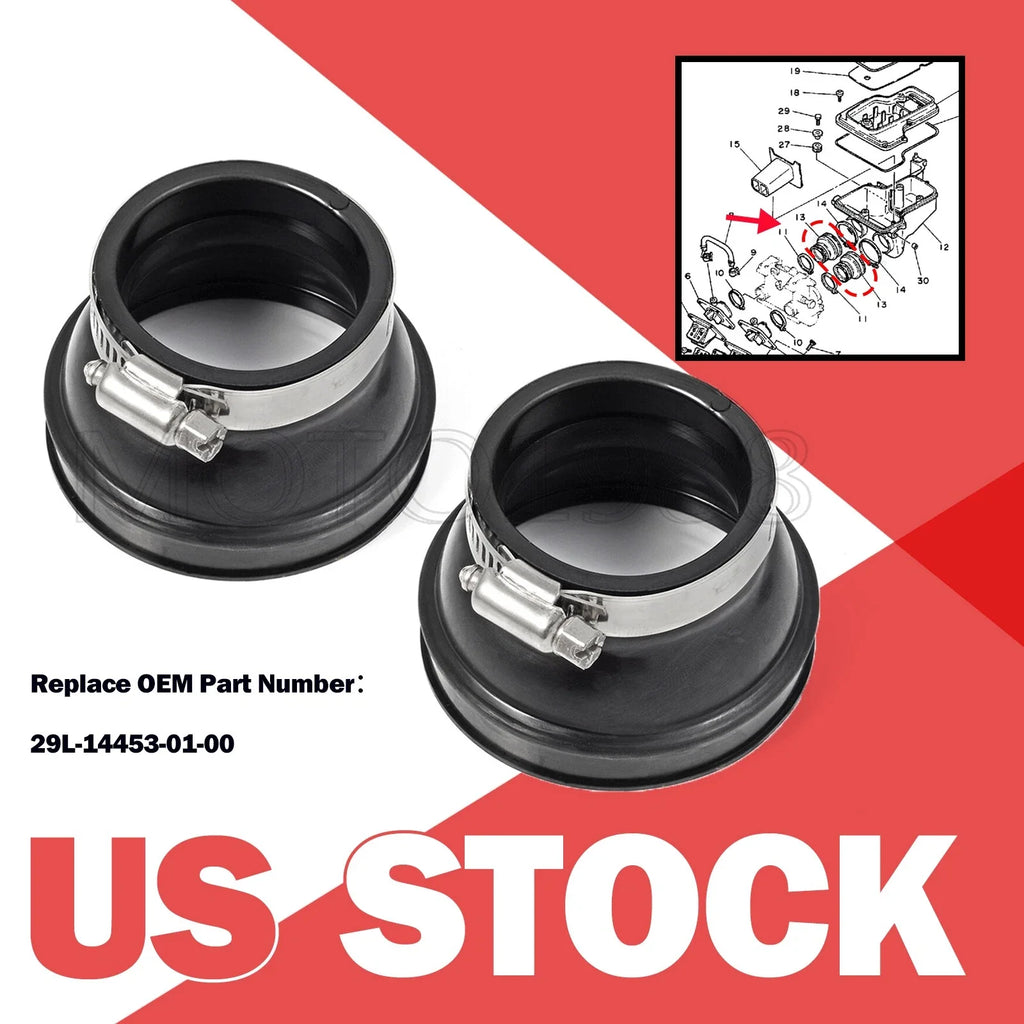 2X Air Cleaner Joint Intake Boot for Yamaha Banshee YFZ 350 (1987–2006)