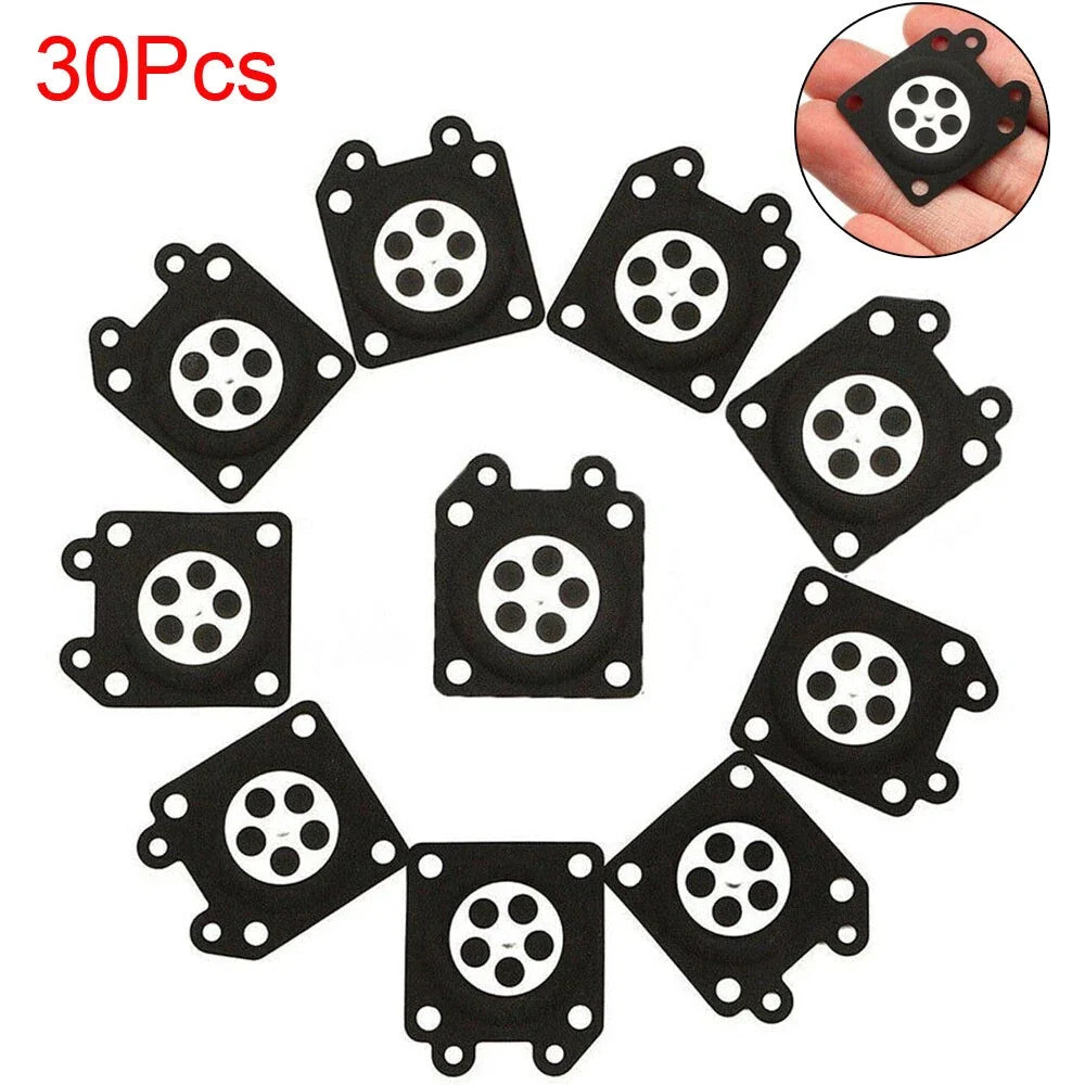 30Pcs Carburetor Diaphragm Gasket for Walbro WA WT WTA WY WYJ (95-526, 95-526-9)