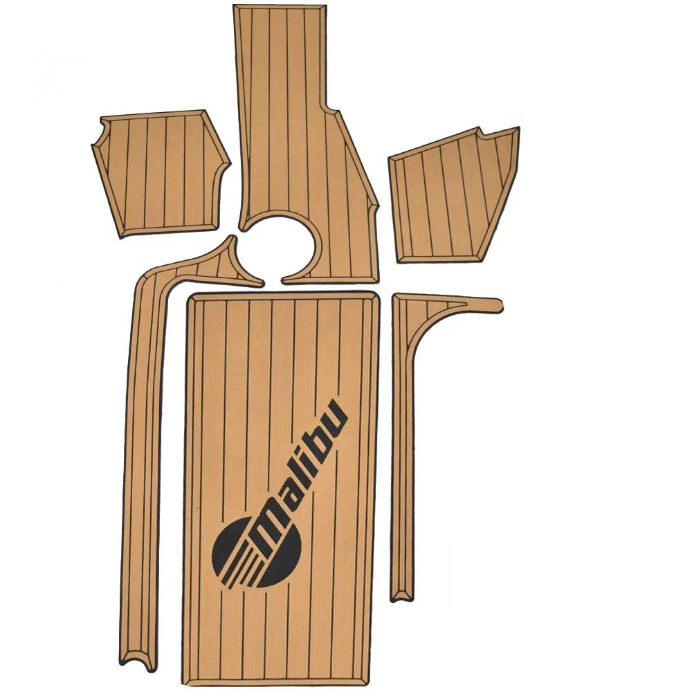 Malibu Boat Non-Skid Deck Mat 4750002 - AquaTrac ATGY804 Teak (6PC)