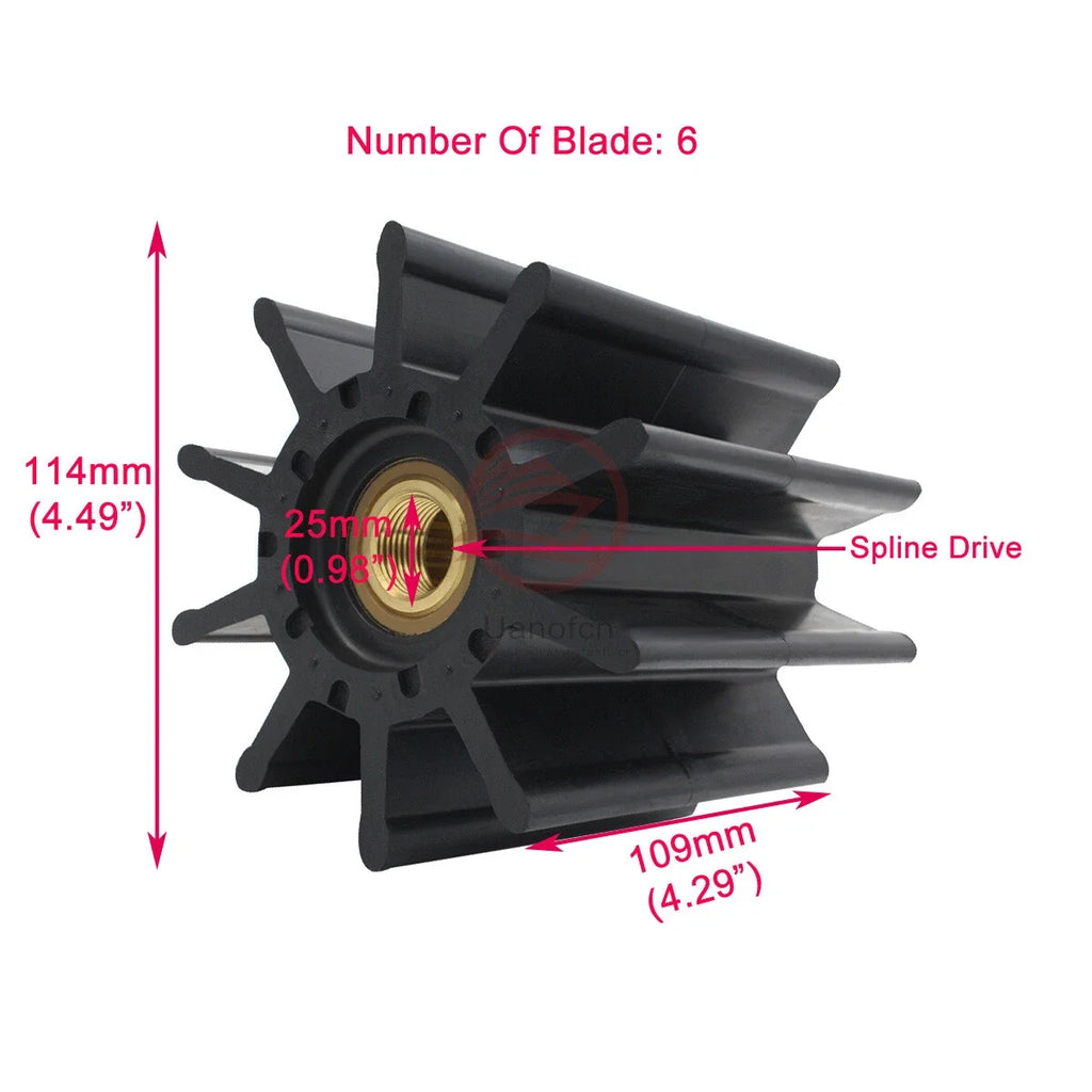 Water Pump Flexible Rubber Impeller for Sherwood 22000K CEF 500179