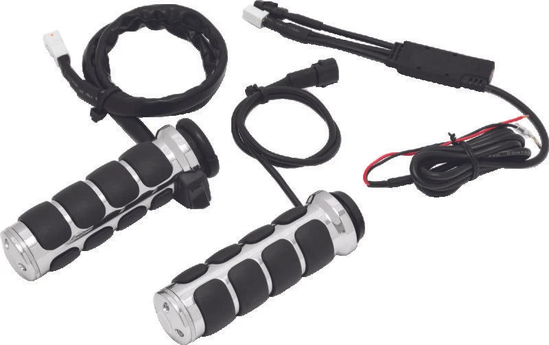 Kuryakyn Heated ISO Grips Throttle-By-Wi Re Chrome for Harley-Davidso N 2000-2024