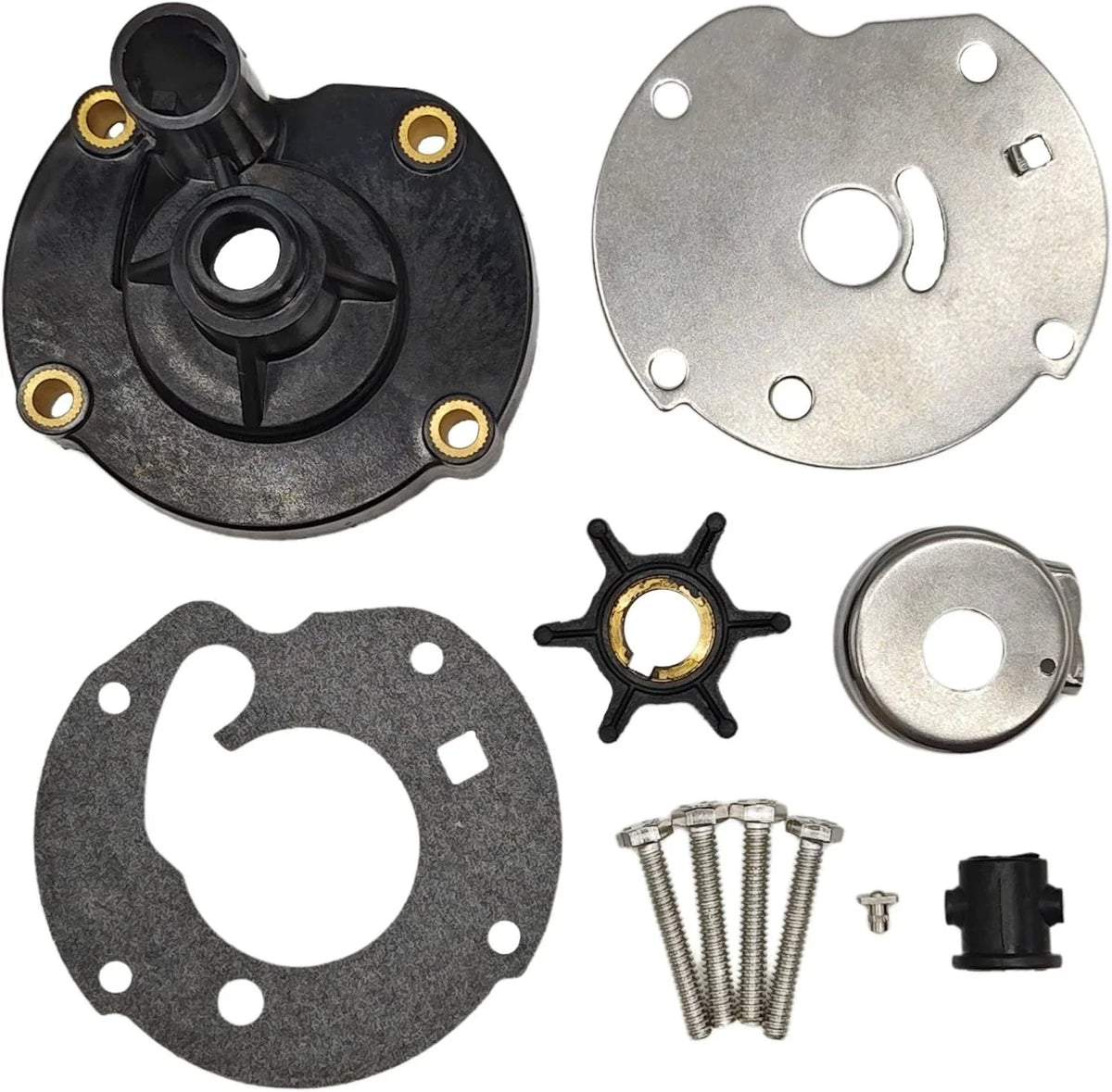 Water Pump Impeller Kit for Evinrude Johnson OMC 5.5 6 7 HP (Replaces 763758 382797)