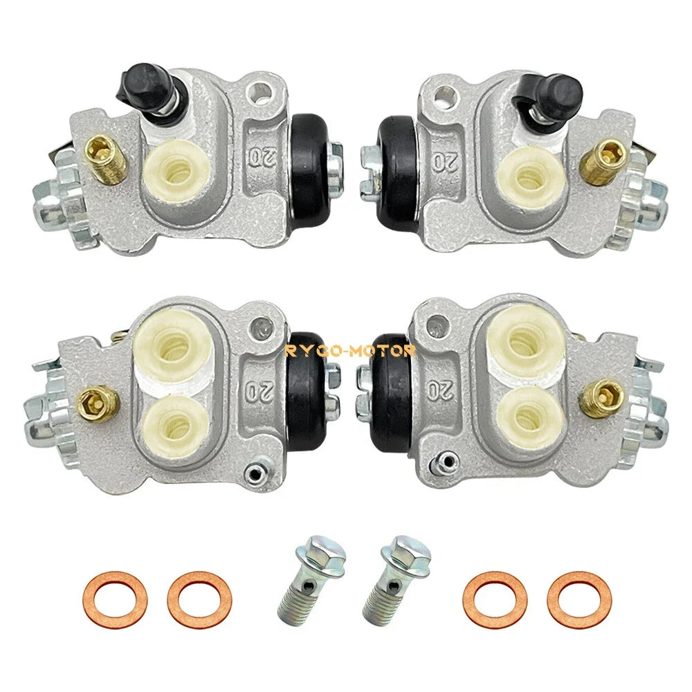 Set of 4 Front Brake Wheel Cylinders for Honda Rancher 400 TRX400FA TRX400FGA (2004–2007)