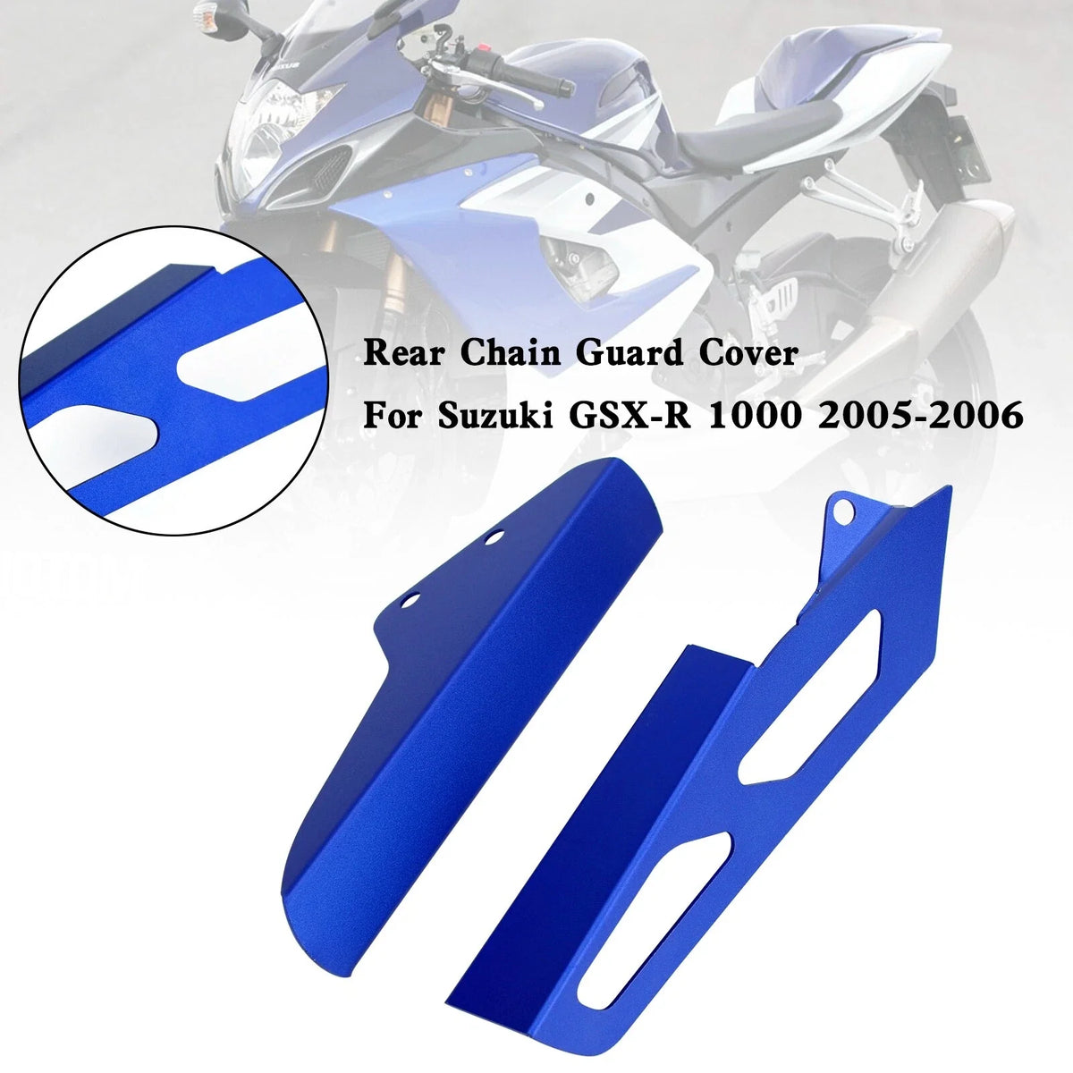 Rear Sprocket Chain Guard Cover for Suzuki GSX-R 1000 (2005–2006) Blue T9