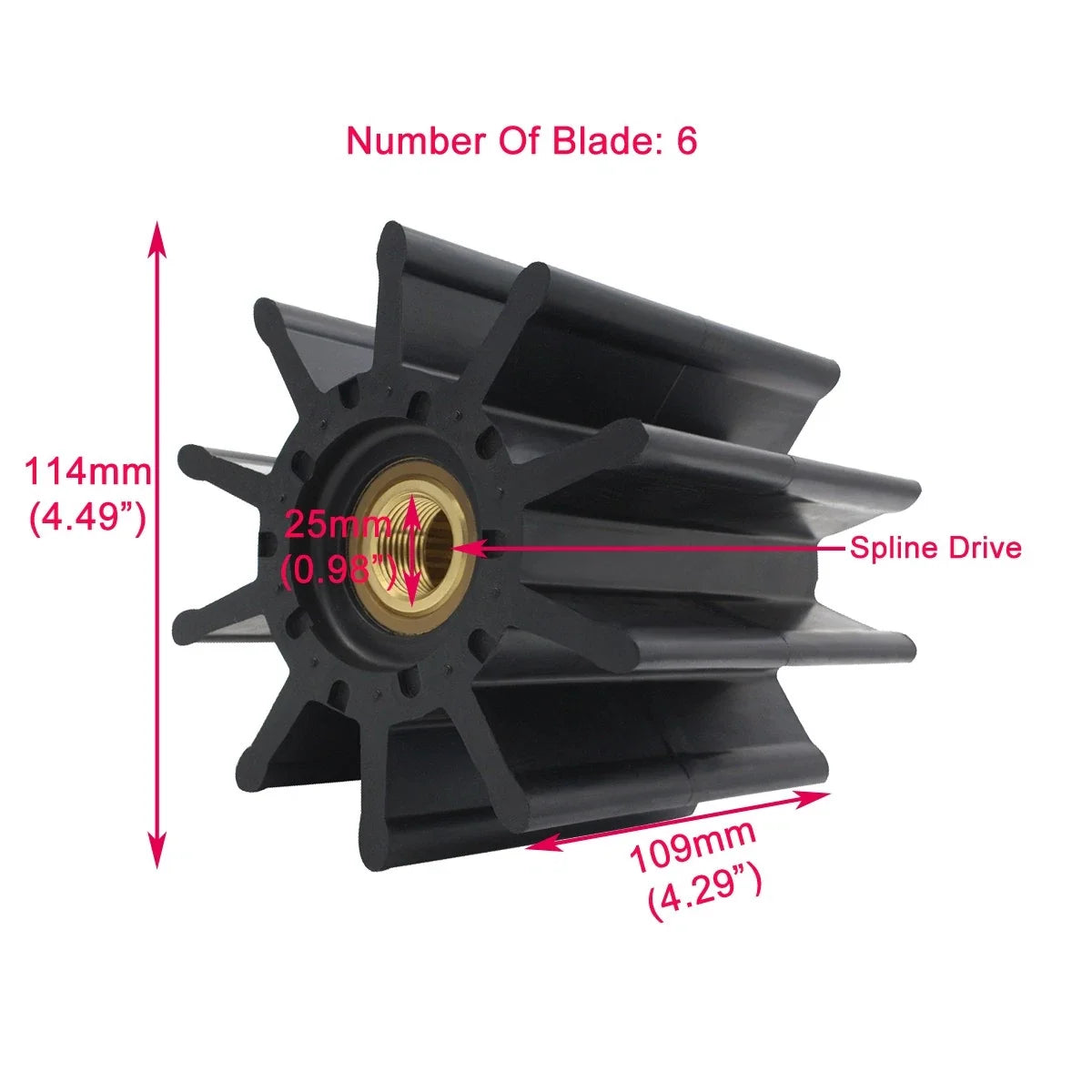 Marine Impeller for Sherwood G2201 G22011-01 G22012X Caterpillar (22000K)