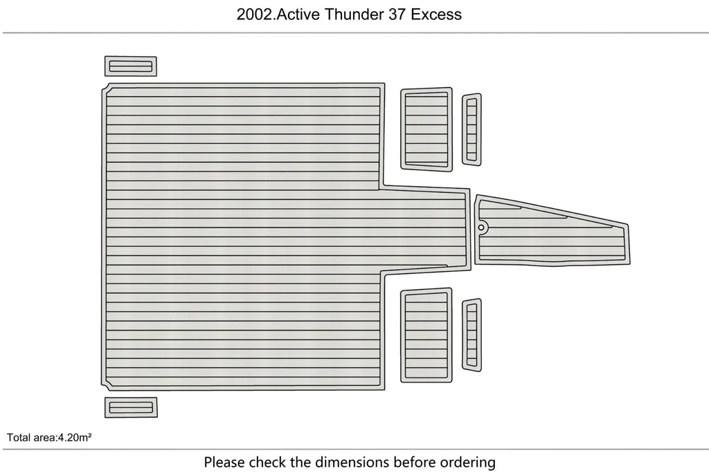 EVA Foam Teak Deck Flooring for Active Thunder 37 Excess (2002)