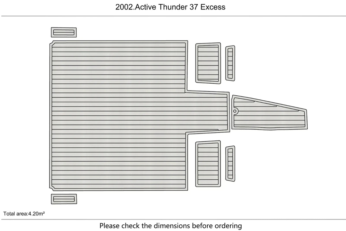 EVA Foam Teak Deck Flooring for Active Thunder 37 Excess (2002)